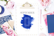 September Birthstone Art Print, an Illustration by Charming Ink (Thumbnail 1 of 2)