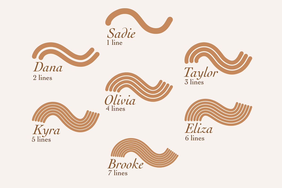 Multi Line Procreate Brushes, a Brush Add-On by The Creative Bix (Photo 2 of 8)