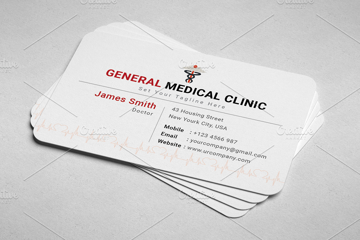 Clinic Business Card, a Business Card Template by graphicsunday (Photo 2 of 4)