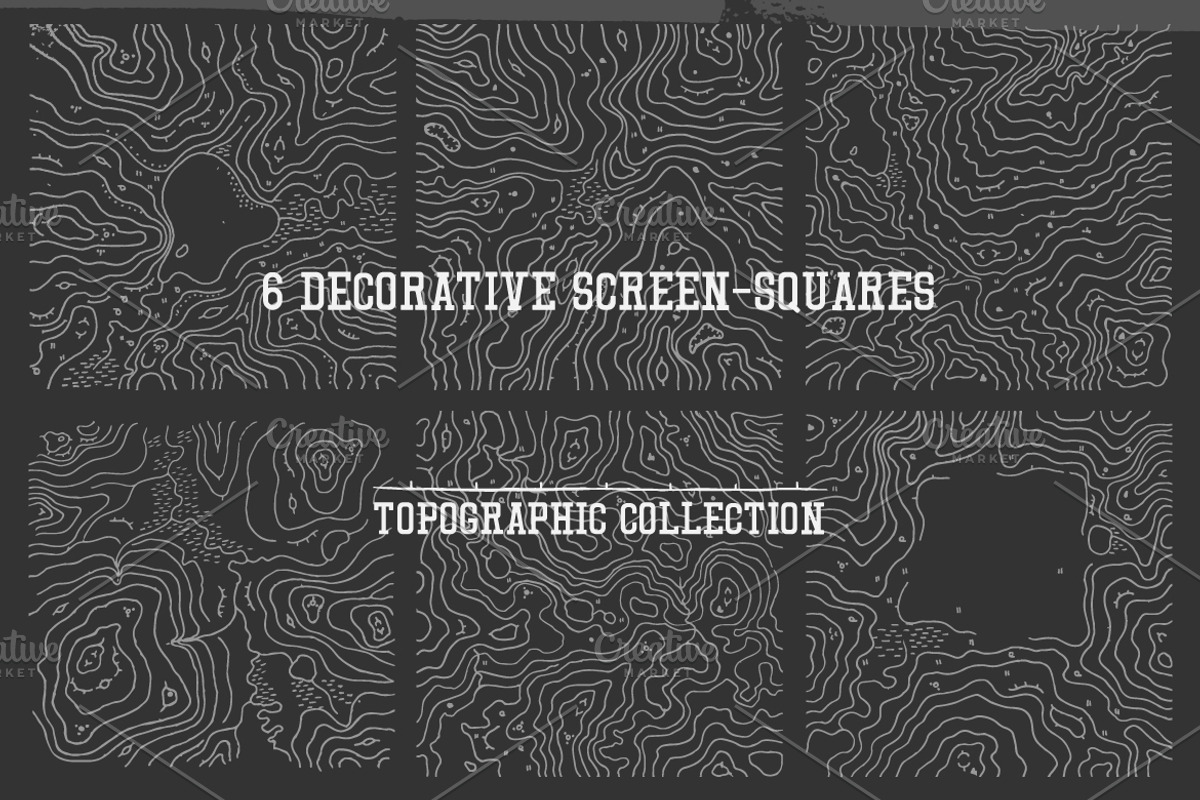 Authentic topographic collection, a Background Graphic by Digithings (Photo 4 of 8)