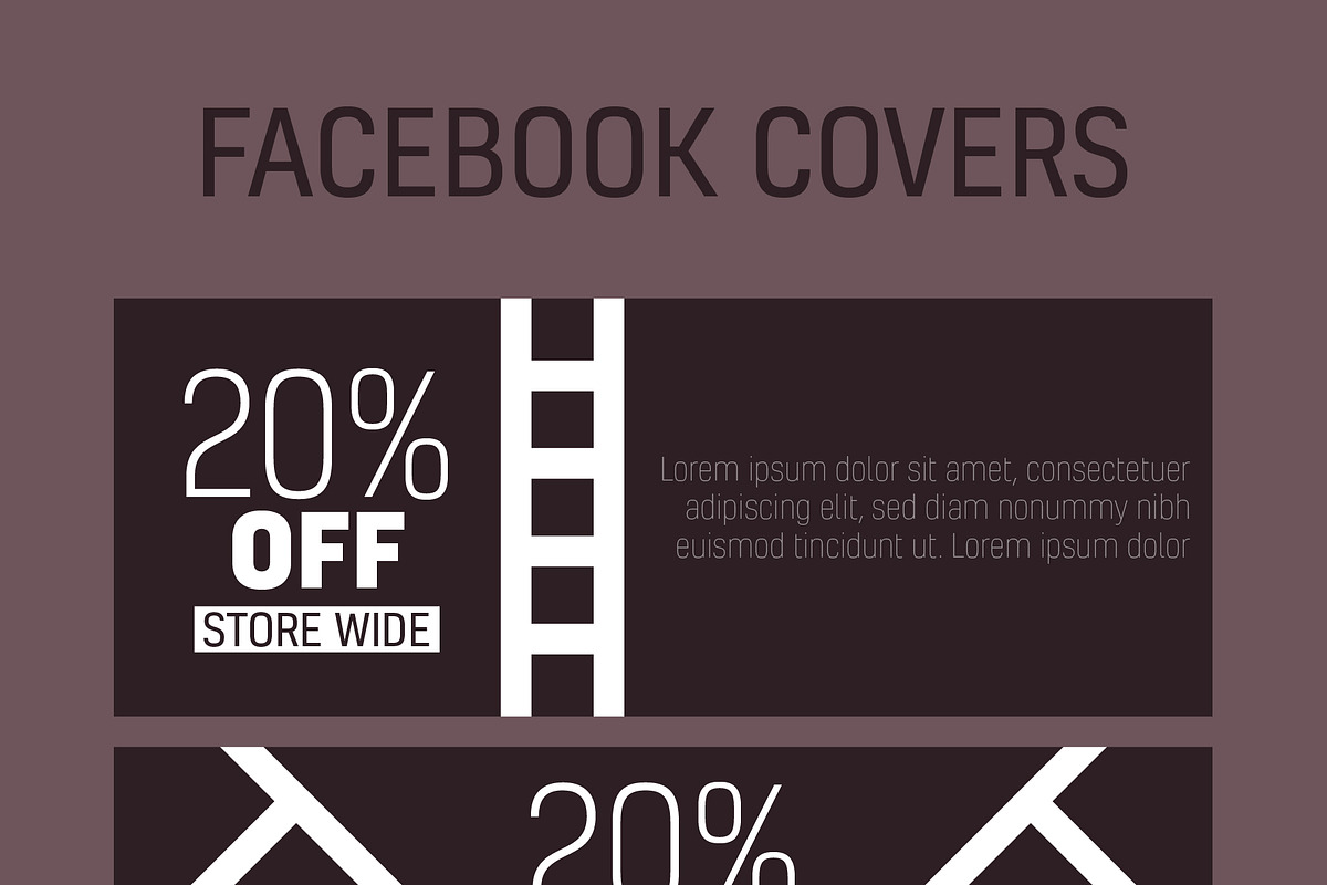 Striped Plum Facebook Template, a Social Media Template by DefayDesigns (Photo 2 of 5)