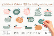 Christmas stickers bundle PNG, an Object Graphic by Let's Art (Thumbnail 2 of 14)