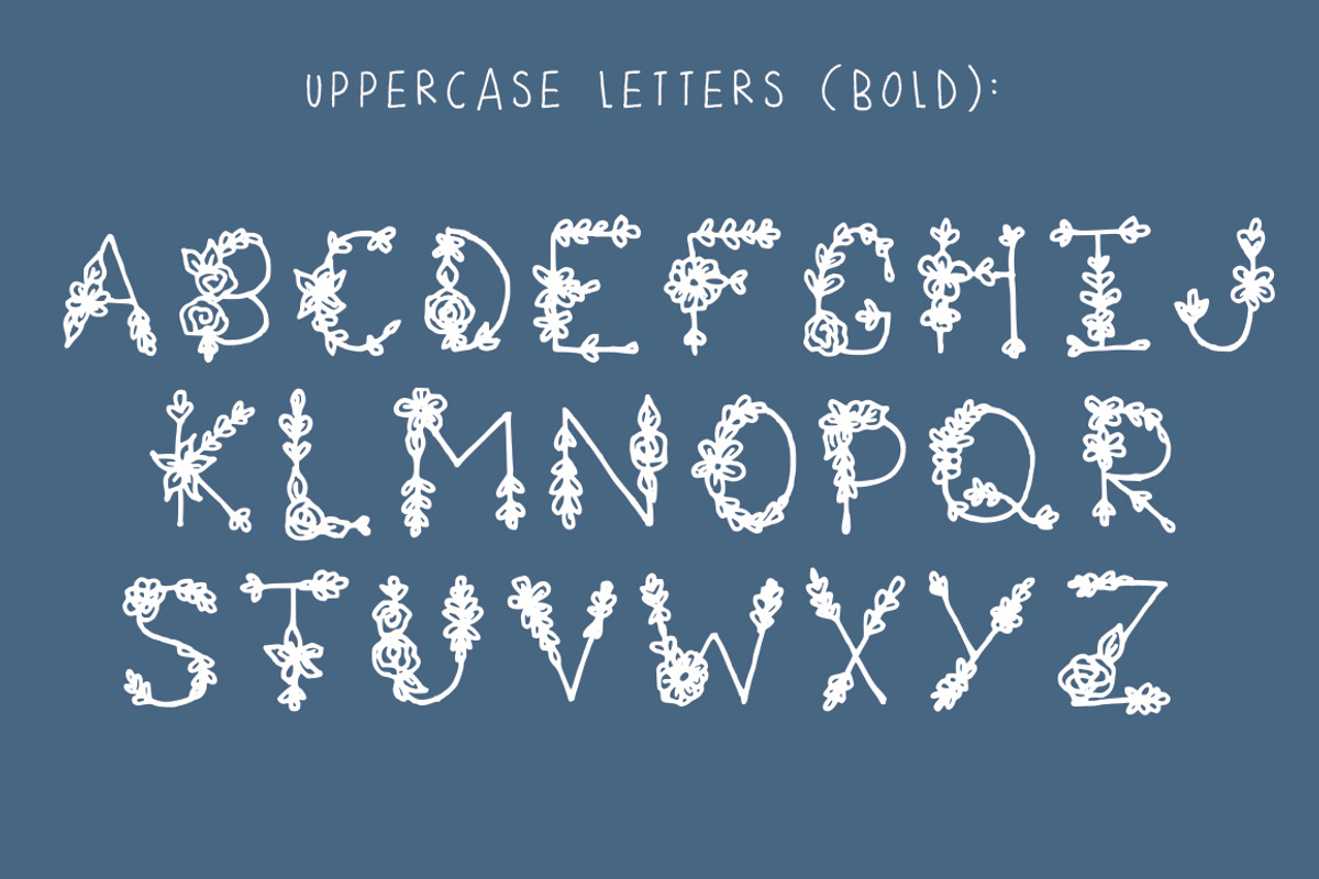Wonder Floral Font preview 4