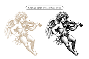 21 Cherub Illustrations - vector, a Decorative Illustration by Gonez Studio (Thumbnail 13 of 13)