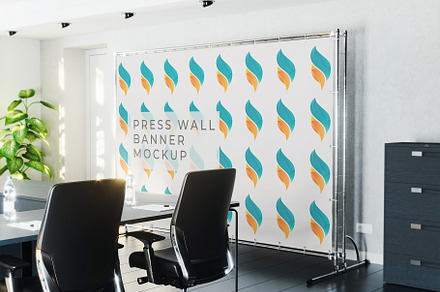 Press Wall Banner Mockup, an Advertising Mockup by My Mockup
