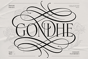 Gondhe - Elegant Serif with Swashes, a Serif Font by Burntilldead (Thumbnail 1 of 12)