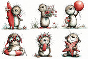 Whimsical summer seal clipart, an Illustration by Designworld (Thumbnail 2 of 4)