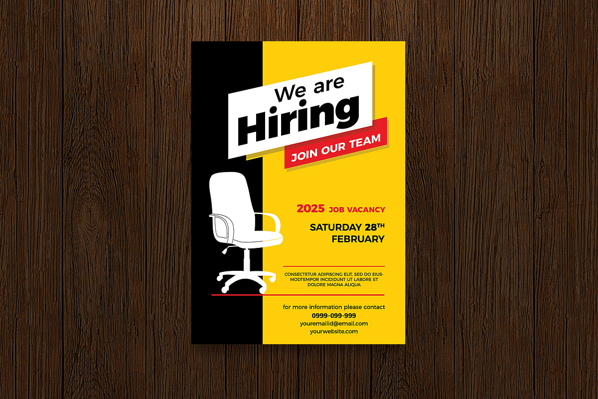 We Are Hiring Flyer, a Templates & Theme by DesignWorkz