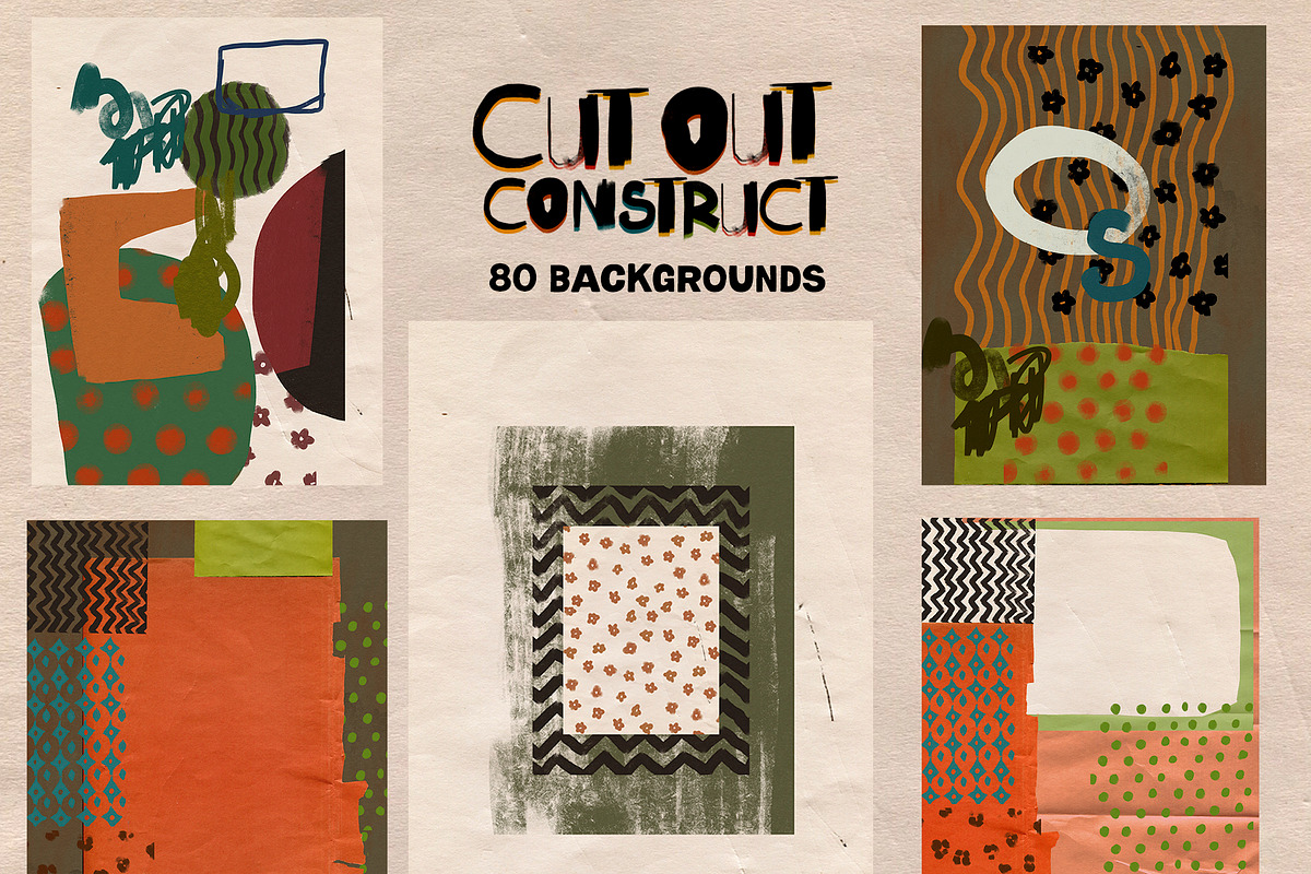 Fall Abstract Backgrounds & Cut Outs, a Decorative Illustration by whiteheartdesign (Photo 7 of 28)