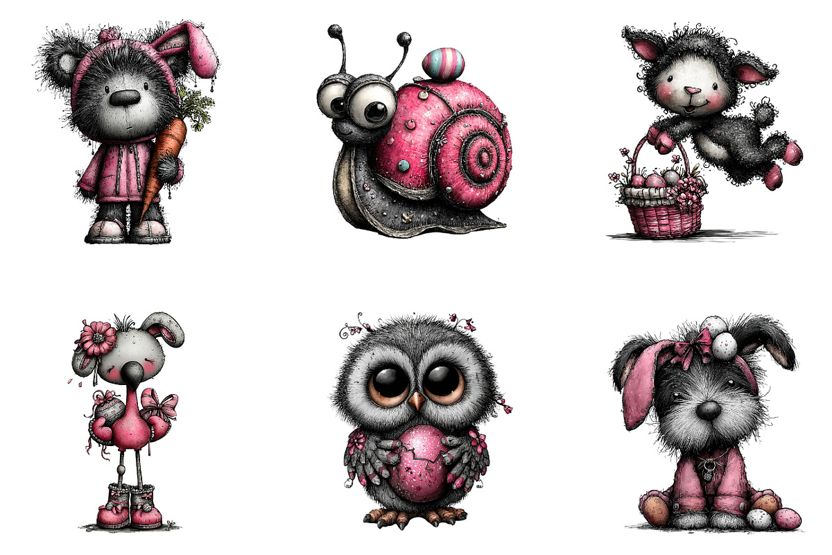 Whimsical Easter Animal Clipart, an Illustration by CreationArt (Photo 5 of 5)