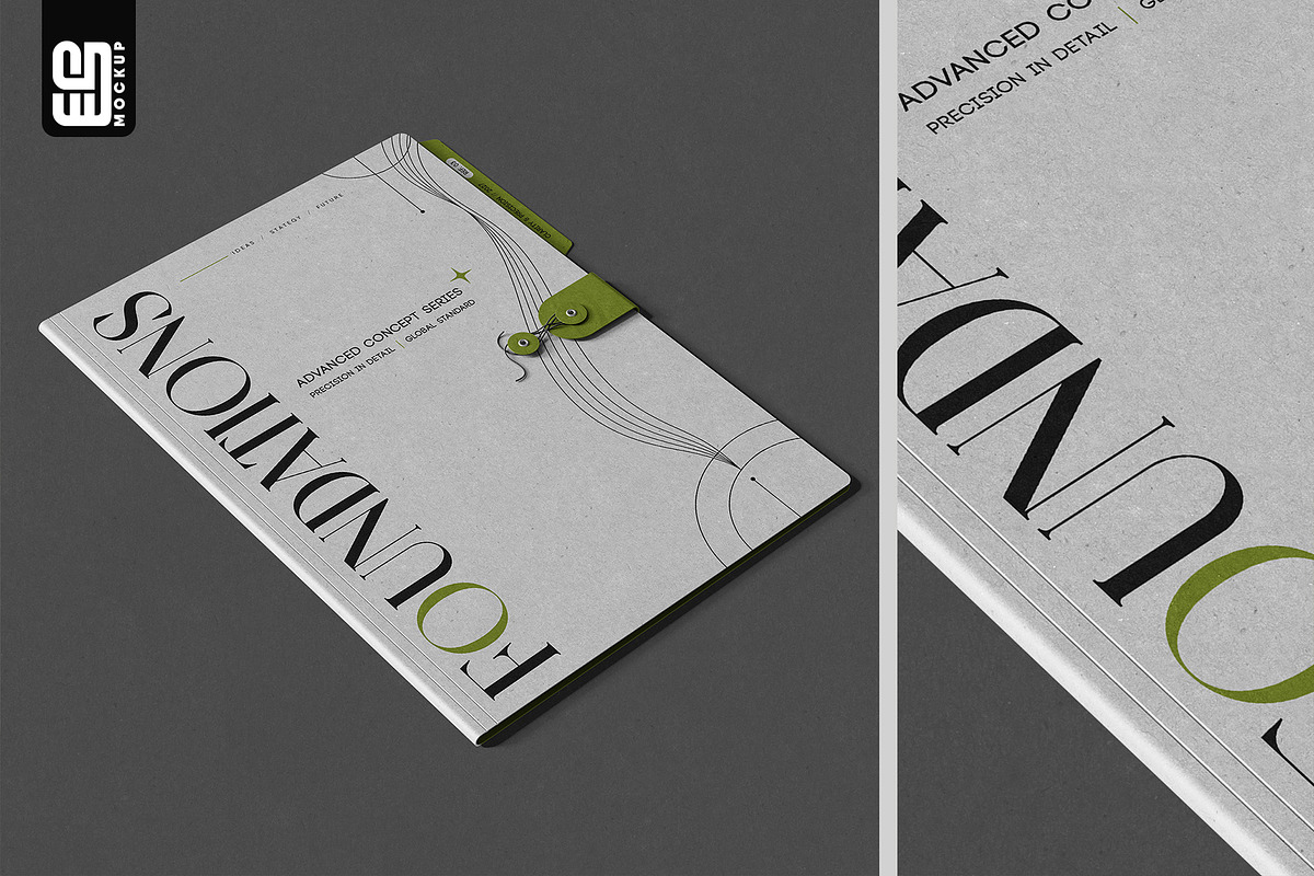 Tab Folder with String Tie Mockup, an Advertising Mockup by SD Mockup (Photo 3 of 5)