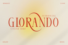 Glorando Modern Serif Font Display