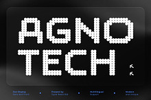 Agnotech - Futuristic Dot Pixel Sans