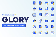 Glory Bold Colorfull Icon Pack, a Solid Icon by BROCZ Store (Thumbnail 1 of 8)