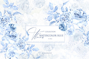 Watercolor Blue Wedding Collection