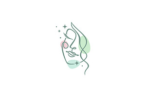 beautiful woman face logo design, a Graphic by boriman05