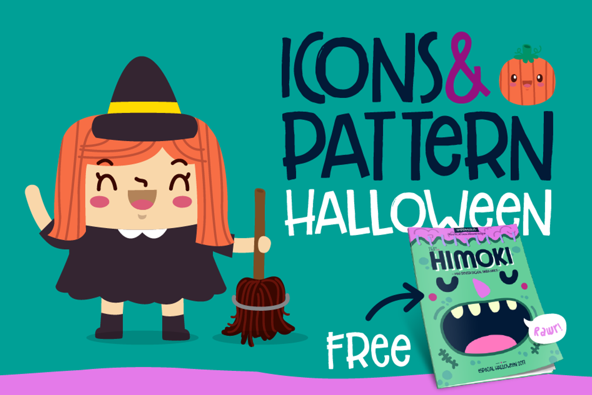 Icons and Patterns//Halloween, a Graphic by himoki (Photo 1 of 8)