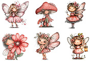 Whimsical Fairy Girl Clipart, a Seasonal Illustration by Designking (Thumbnail 2 of 5)