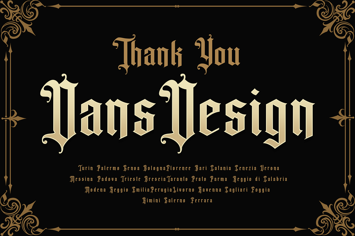 Cleanthes, a Blackletter Font by dansdesign (Photo 9 of 9)
