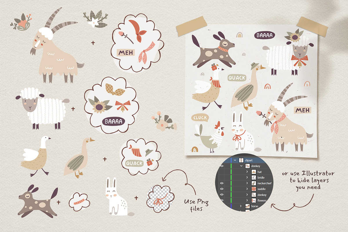 Busy Farm - Farm Animals, an Animal Illustration by Lori Room (Photo 9 of 19)