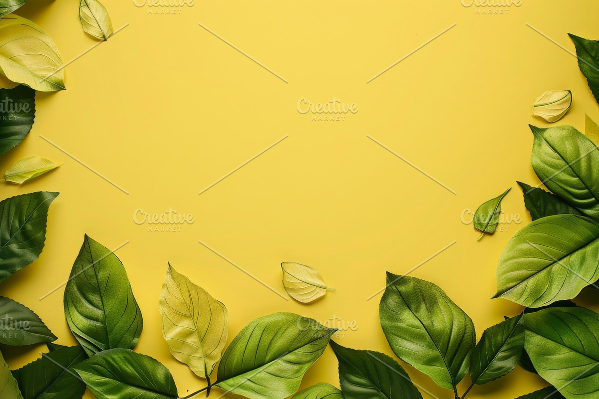 99 Frames of green leaves, a Nature Photo by Handmadefont (Photo 21 of 100)