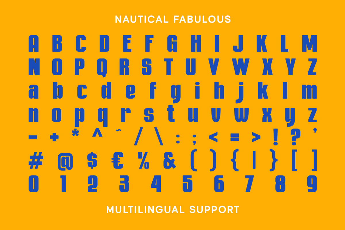 Nautical Fabulous Condensed Display, a Sans Serif Font by Letterhend Studio (Photo 7 of 9)