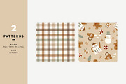 Merry Beige patterns, a Pattern Graphic by Muriel Petitpattern (Thumbnail 2 of 4)