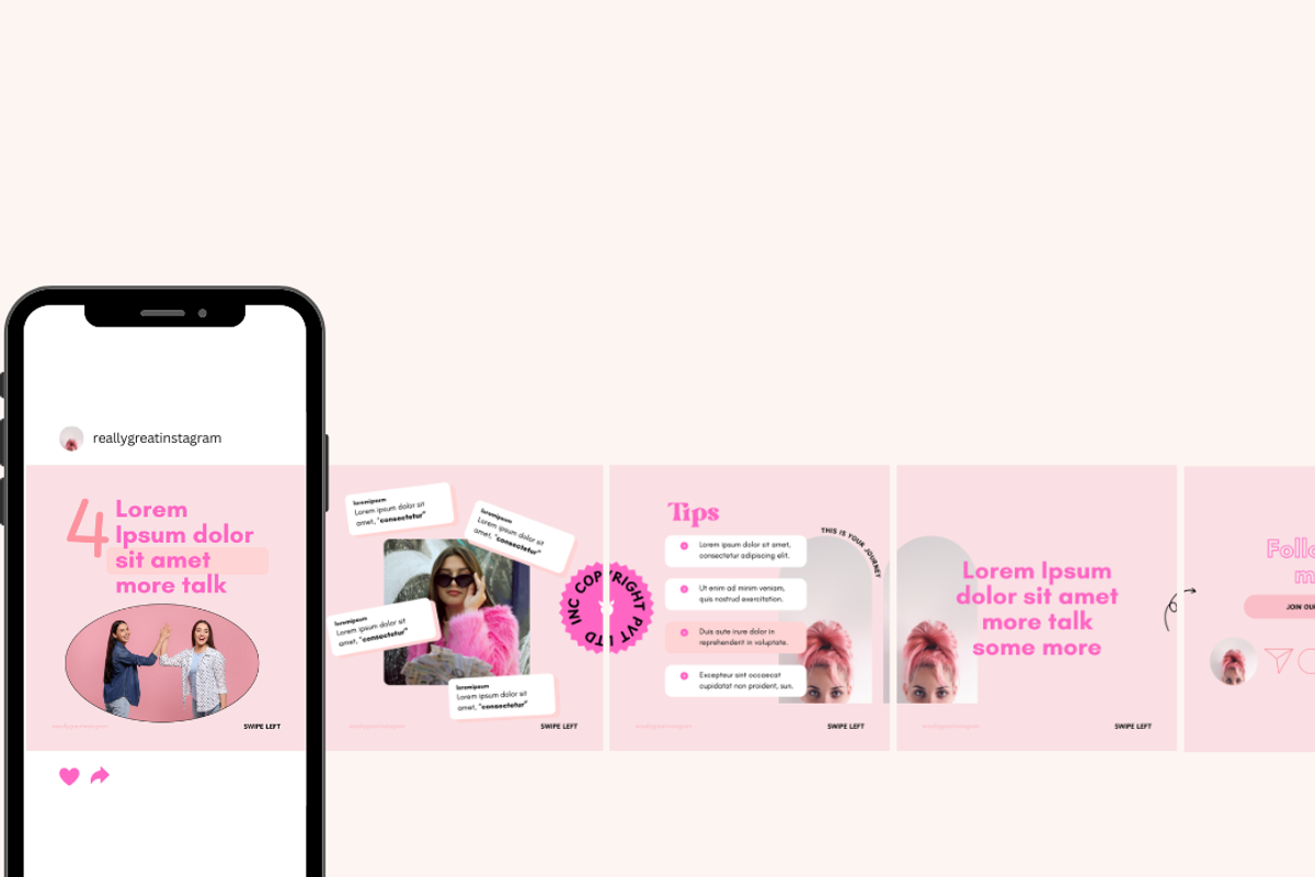 Pink Course Selling Instagram Theme, a Social Media Template by digital.incubator.yum (Photo 10 of 19)