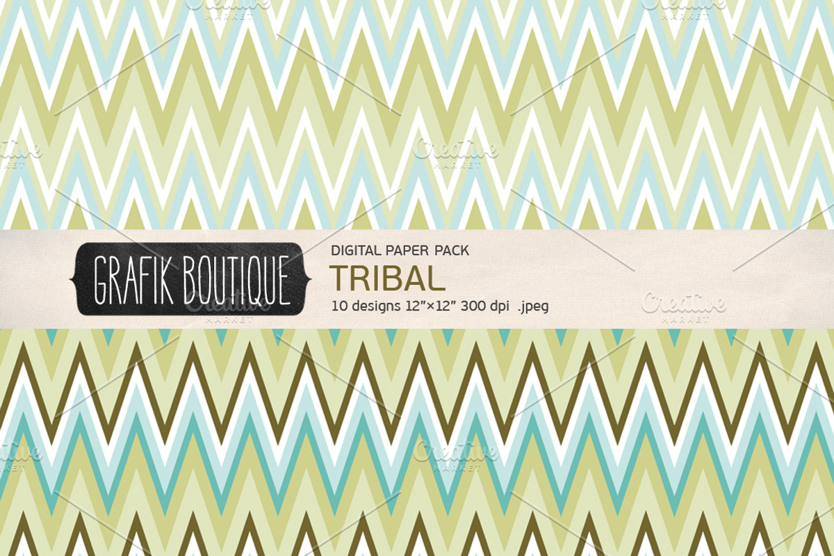 Tribal pattern olive preview 5