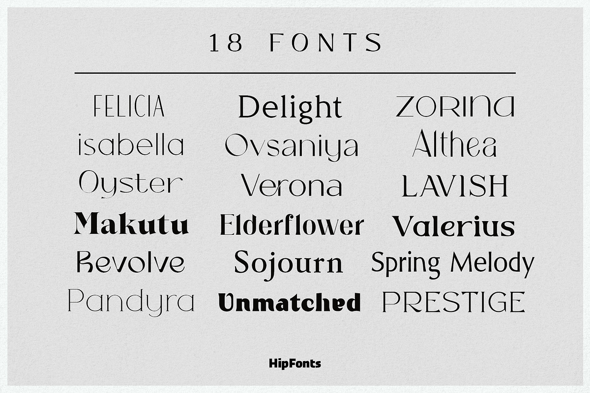 The Fashion Font Bundle (18 Fonts), a Serif Font by HipFonts (Photo 2 of 18)