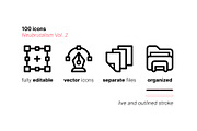 100 Neubrutalism Icons Vol. 2, an Outline Icon by Side Project (Thumbnail 6 of 10)