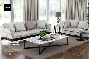 Modern Classic Living Room Mockup