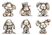 Boho Easter Bunny Clipart, an Illustration by Design Market (Thumbnail 3 of 3)