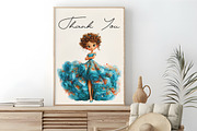 Whimsical Elegant Girl Watercolor, a Seasonal Illustration by RobertsArt (Thumbnail 7 of 7)