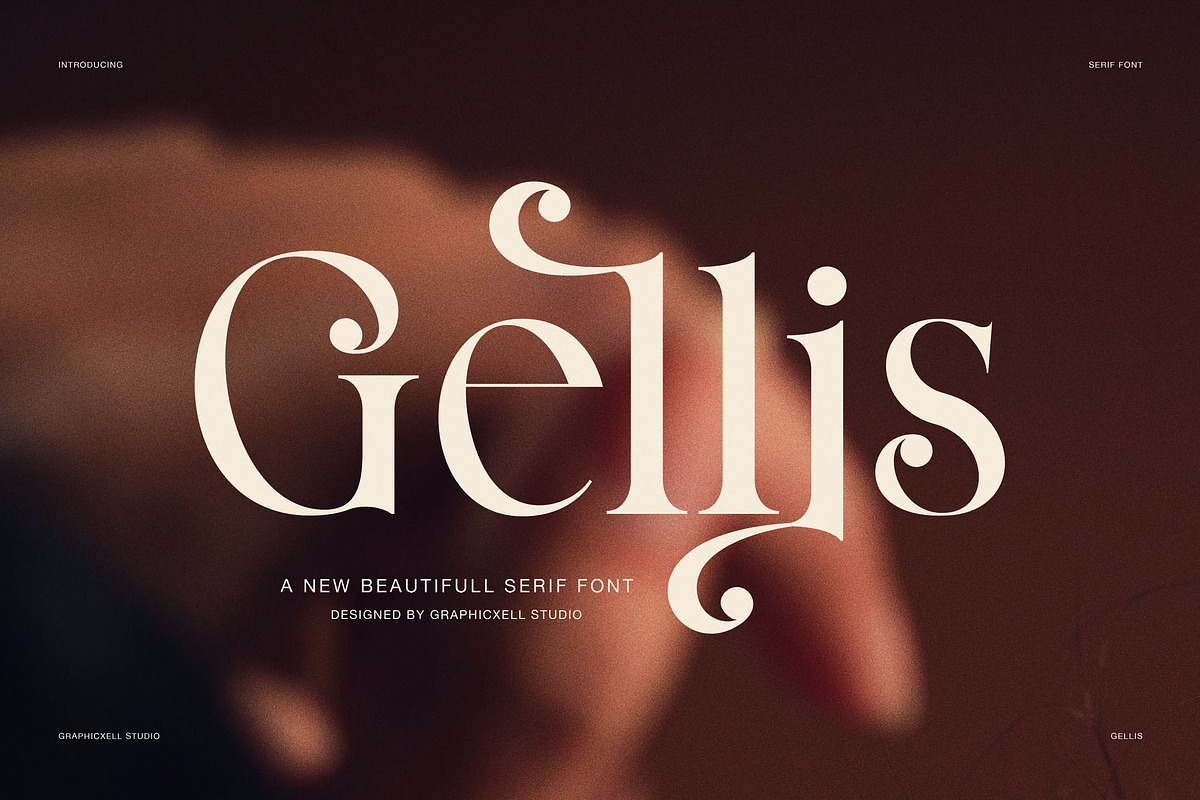Gellis Elegant Serif Display Font, a Serif Font by Graphicxell (Photo 1 of 8)