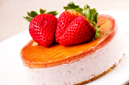 Strawberry cheesecake on a plate. High quality photo., a Food & Drink Photo by FoodStock