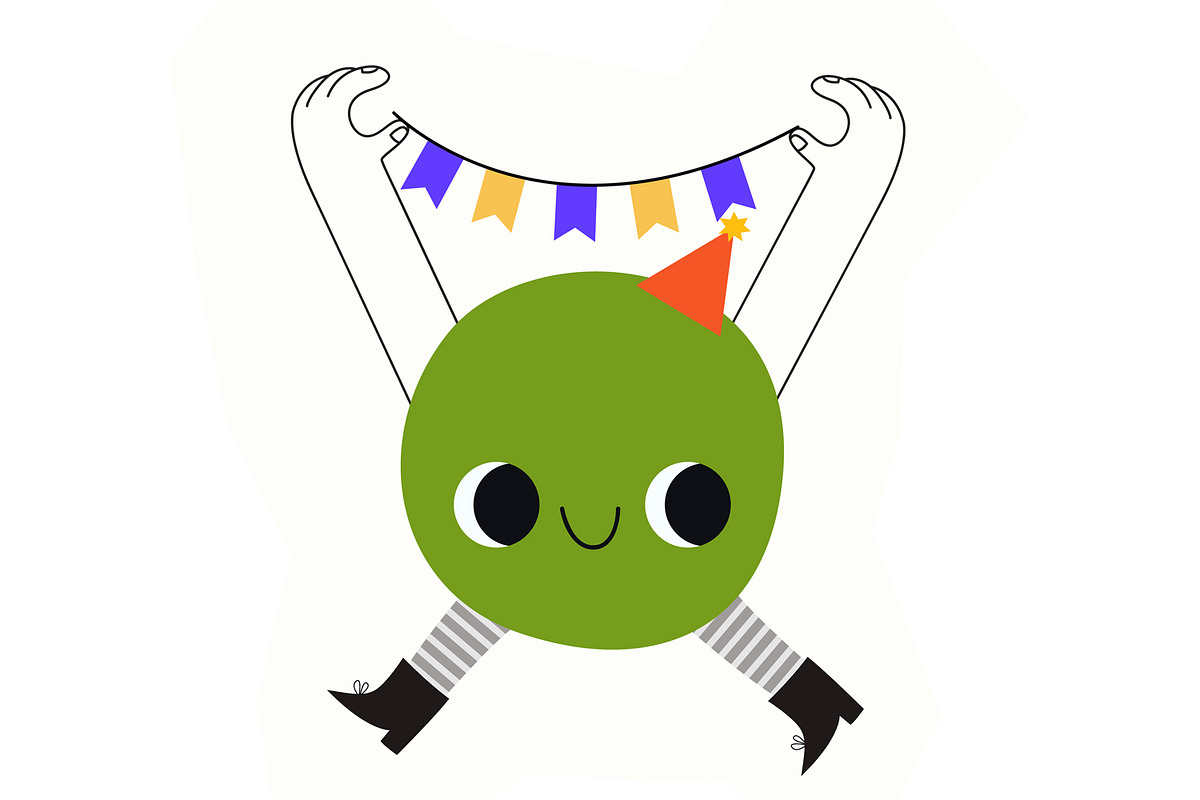 Cute Birthday Monsters Clipart, an Object Graphic by the_myro (Photo 4 of 11)