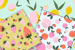 Fruity Fun - Fruit Seamless Patterns