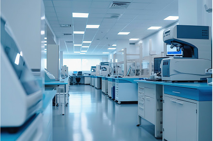 Modern medical laboratory with, a Health & Medical Photo by Lermont51
