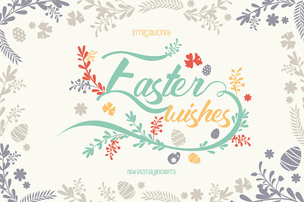 Easter Wishes Dingbats, a Symbol Font by Heroglyphs Studio