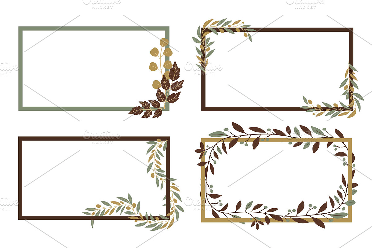 Leaves frames and elements, an Object Graphic by Woters little shop (Photo 3 of 7)