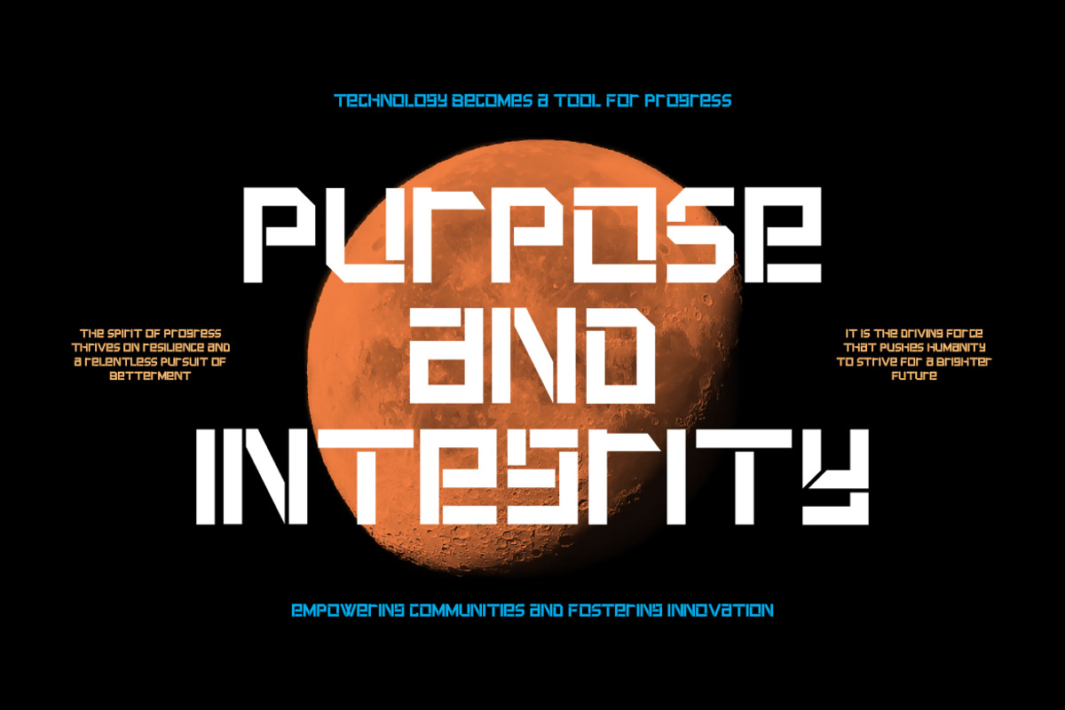 Galaxor Futuristic Techno Font, a Sans Serif Font by Vadovastd (Photo 6 of 7)