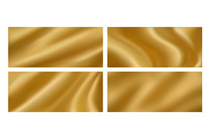 Gold silk background. Abstract wave, a Texture Illustration by winwin.art