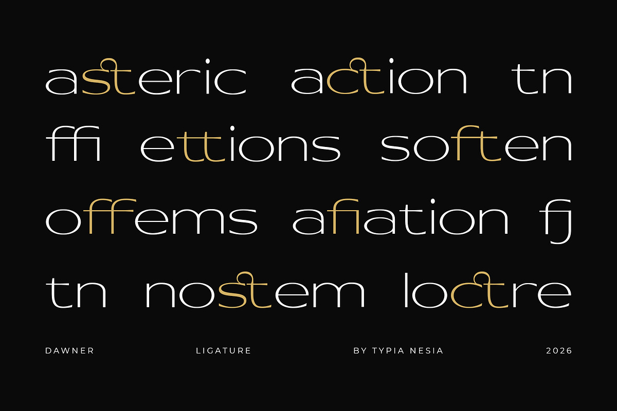 Dawner - Luxury Wide Thin Sans Serif, a Sans Serif Font by Typia Nesia (Photo 12 of 12)