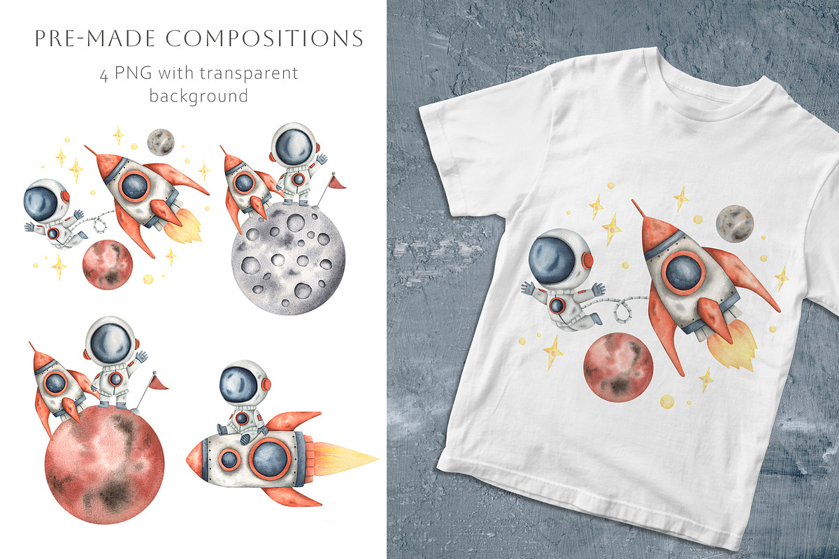 Space travel, an Object Illustration by NellyaEgorova (Photo 5 of 15)