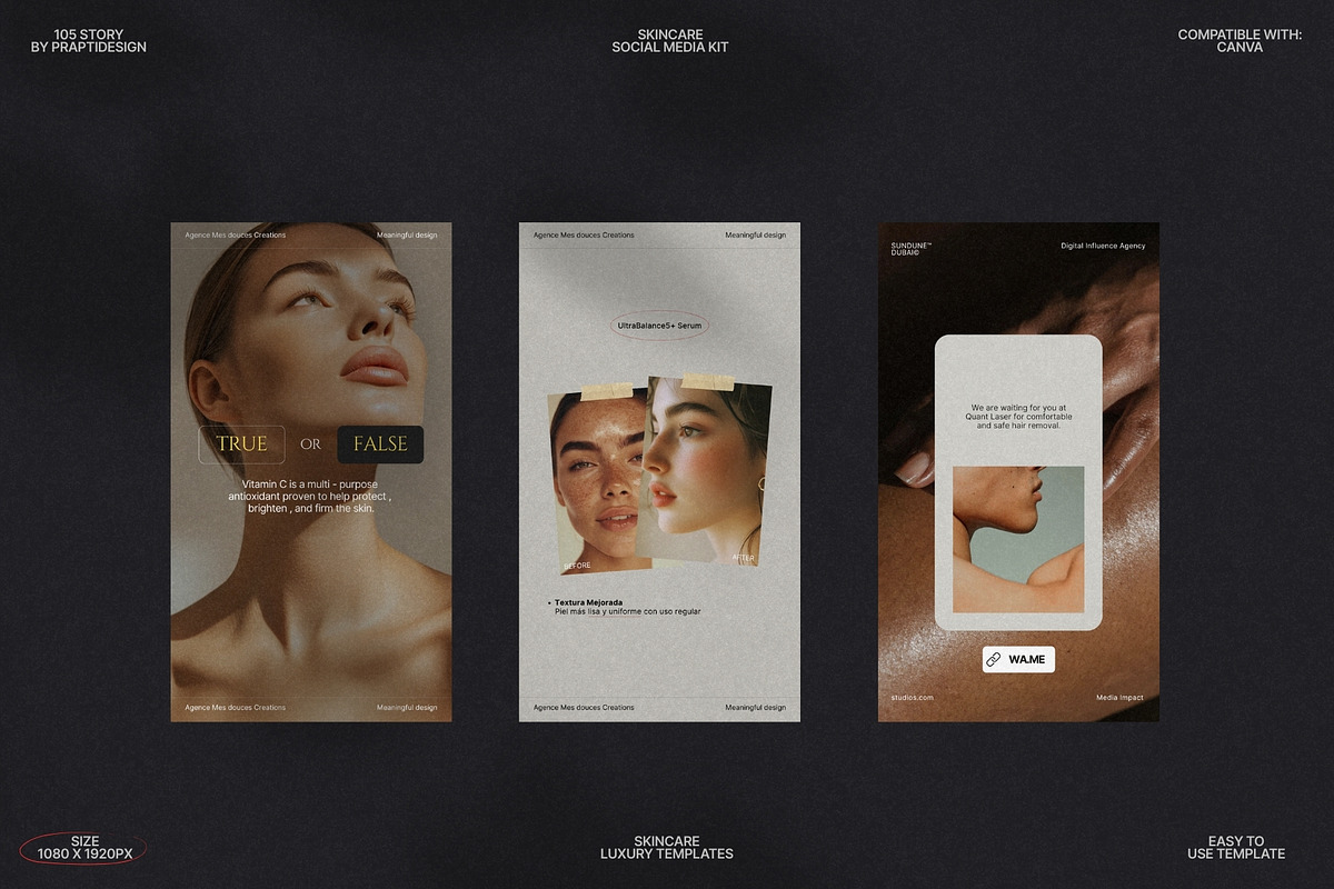 Skincare Story Templates for Canva preview 8