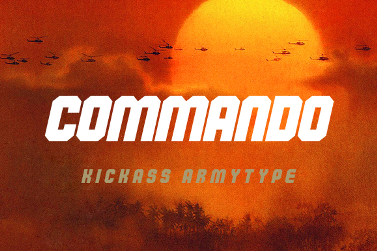 Commando, a Slab Serif Font by defaulterror