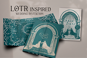 LOTR Inspired wedding templates, an Invitation Template by Enchanted Visions Shop (Thumbnail 1 of 9)