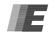 Letter E speed motion lines logo, a Branding & Logo Template by Leksono (Thumbnail 1 of 2)