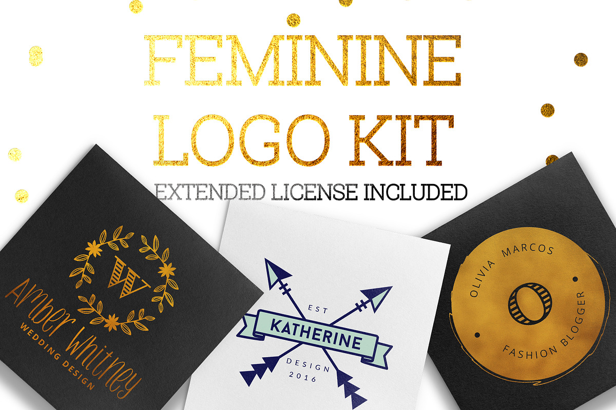 Feminine Logo Kit + BONUS, a Branding & Logo Template by GraphicDash (Photo 2 of 10)